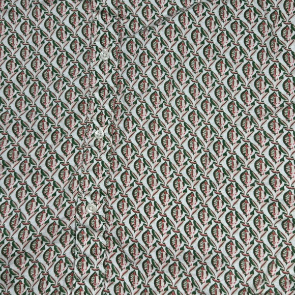 J. Crew Men's‎ Classic Fit Linen Short Sleeve Button Up Shirt Size M AOP - Picture 2 of 6